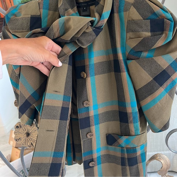 Marc by Marc Jacobs Olive & Blue Jacket Size 2 - Picture 4 of 9